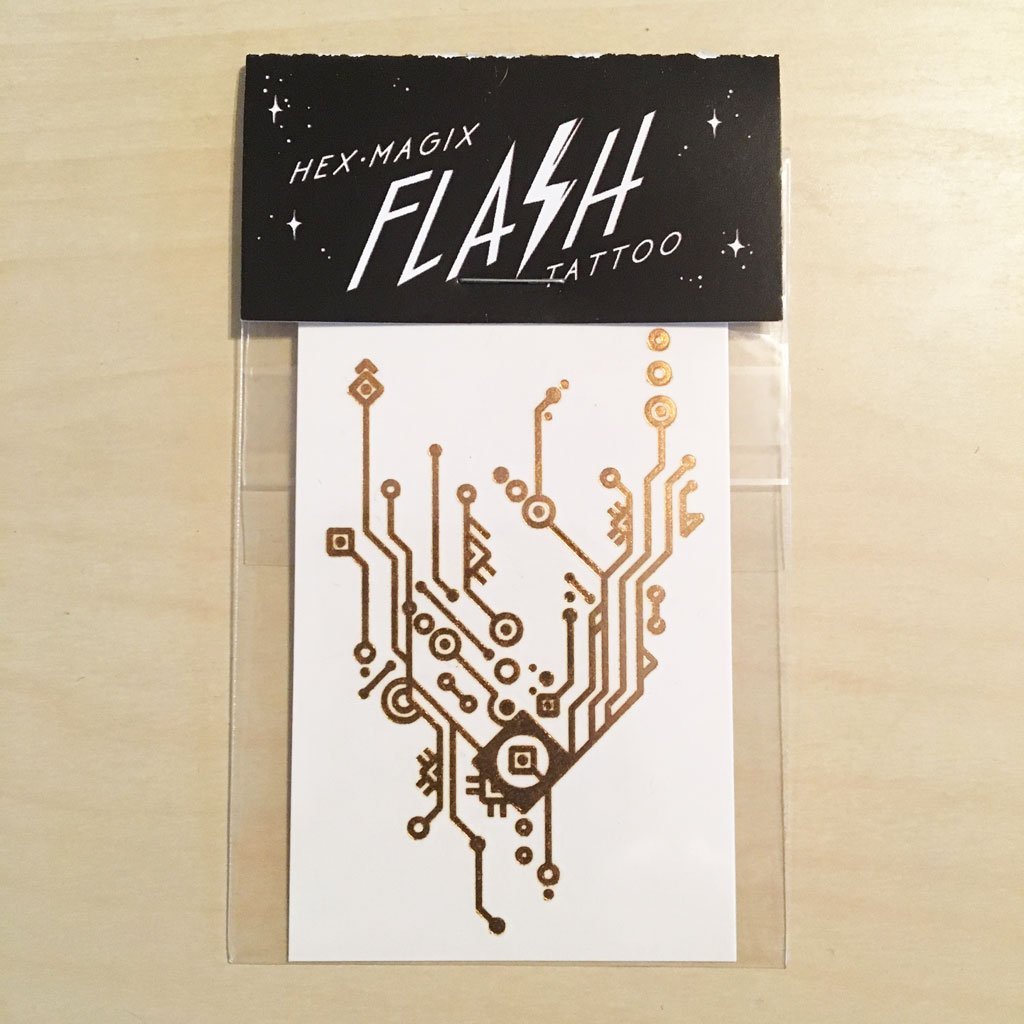 HexMagix Circuitry Flash Tat