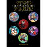 "Star Purrs: The FURce Awakens" Dragon Kitties 6-Button Pack
